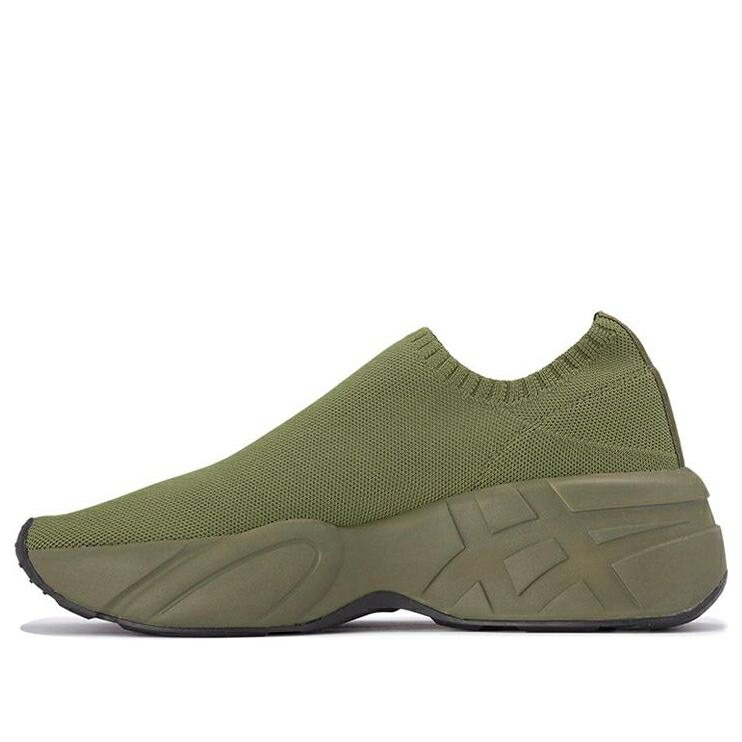 ニット スニーカー 運動靴 緑 グリーン オニツカタイガー MOG GREEN スニーカー メンズ ONITSUKA TIGER ONITSUKA TIGER P-TRAINER KNIT LO SHOES 1183B423-300 / GREEN