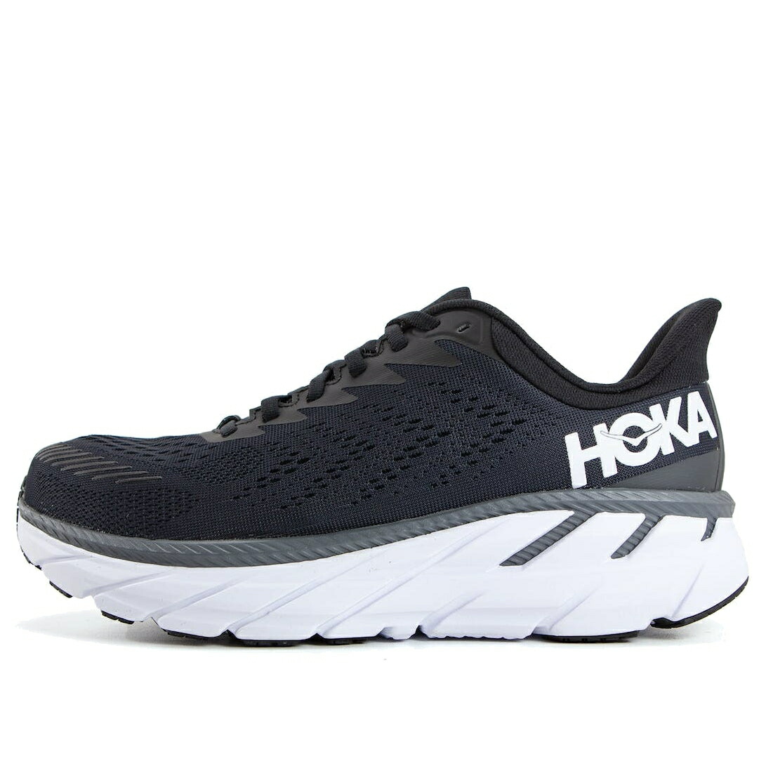 ホカオネオネ 黒いこと 黒いこと 白いこと 白いこと \u0027BLACK WHITE\u0027 スニーカー メンズ HOKA ONE ONE HOKA ONE CLIFTON 7 LOW 1110534-BWHT / BLACK WHITE
