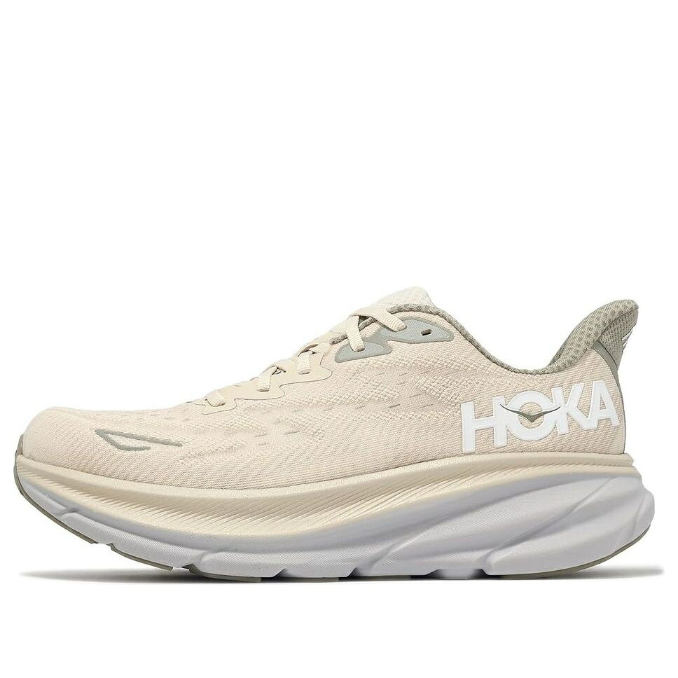 ホカオネオネ ベージュ 白色 ホワイト 'OAT MILK' スニーカー メンズ HOKA ONE ONE HOKA ONE CLIFTON 9 2E WIDE 1132210-OKB / BEIGE WHITE