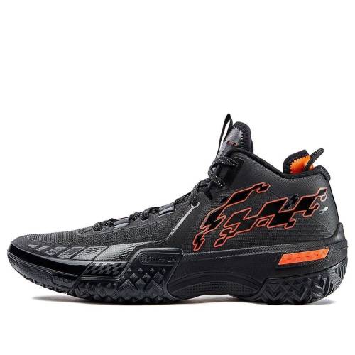 リーニン 黒いこと 黒いこと 橙 オレンジ色 \u0027BLACK PURGATORY\u0027 スニーカー メンズ LI-NING JIE AO ABFT035-13 / BLACK ORANGE