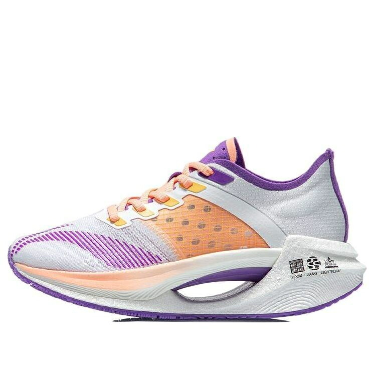 リーニン 橙 オレンジ色 白いこと 白いこと 紫 パープル \u0027WHITE PURPLE\u0027 スニーカー レディース LI-NING (WMNS) ESSENTIAL ORANGE ARHR122-7 / WHITE ORANGE PURPLE