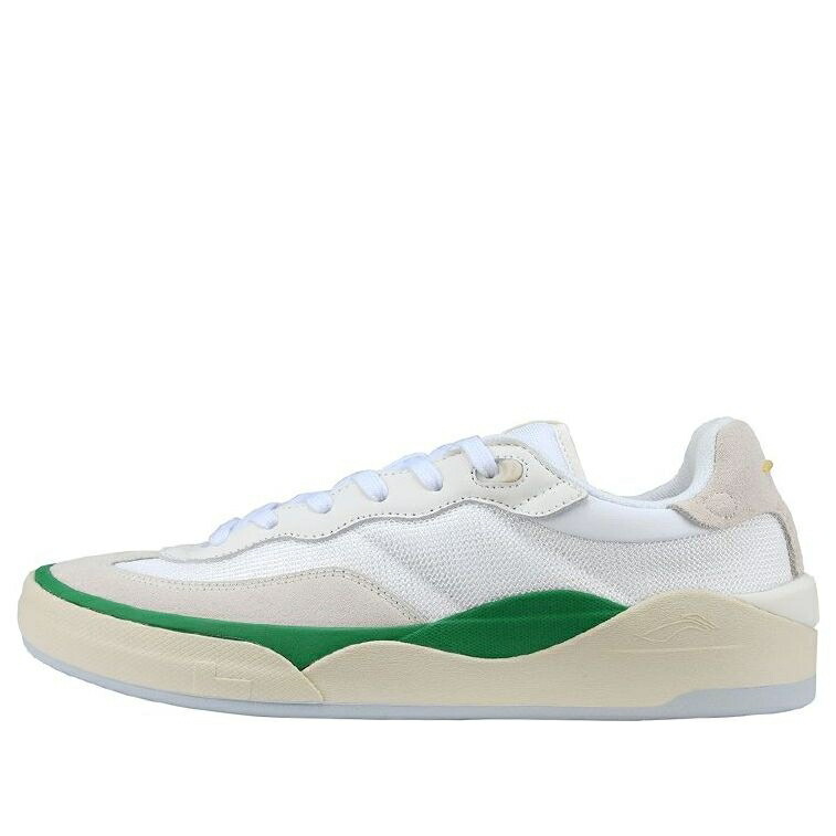 リーニン 滑る 大将 白いこと 白いこと 緑 緑であること ベージュ \u0027WHITE GREEN\u0027 スニーカー メンズ LI-NING SKATE GENERAL AEPSA49-4 / WHITE GREEN BEIGE