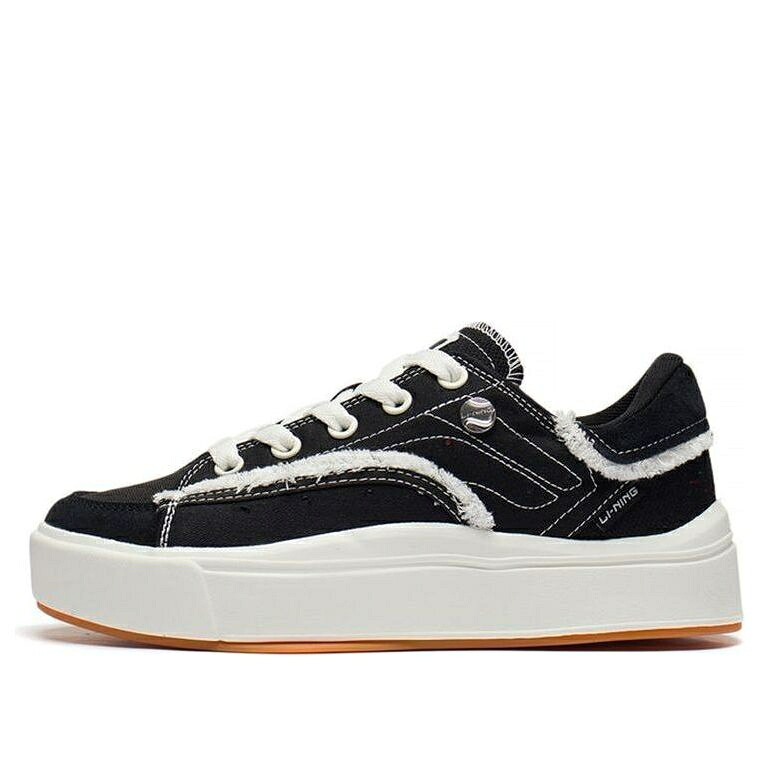 リーニン 白いこと 白いこと 黒いこと 黒いこと \u0027BLACK GUM\u0027 スニーカー メンズ LI-NING COMFY WHITE AGCS035-1 / BLACK WHITE TAN