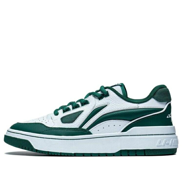 リーニン 洟垂れ小僧 白いこと 白いこと 緑 緑であること \u0027WHITE GREEN\u0027 スニーカー メンズ LI-NING BADFIVE ROOKIE 2 ABCT039-3 / WHITE GREEN