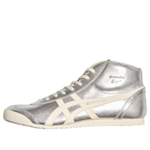 メキシコ合衆国 ミッド しろがね色 しろがね色 皮膚軟化剤 オニツカタイガー \u0027SILVER CREAM\u0027 スニーカー メンズ ONITSUKA TIGER ONITSUKA TIGER MEXICO MID RUNNER 1183B577-020 / SILVER CREAM