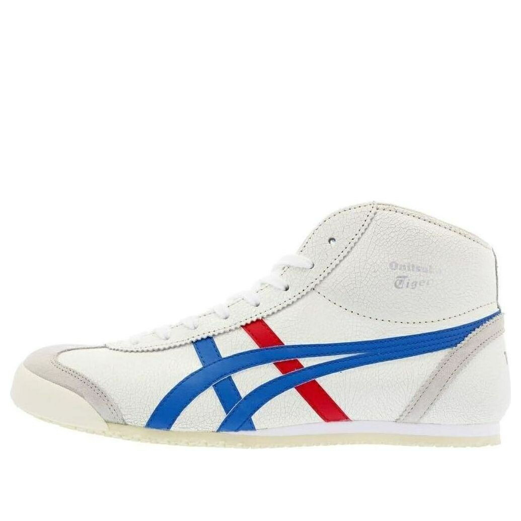 メキシコ ミッド 白色 ホワイト 青色 ブルー 赤 レッド オニツカタイガー 'WHITE' スニーカー メンズ ONITSUKA TIGER ONITSUKA TIGER MEXICO MID RUNNER SNEAKERS 1183B577-102 / WHITE BLUE RED