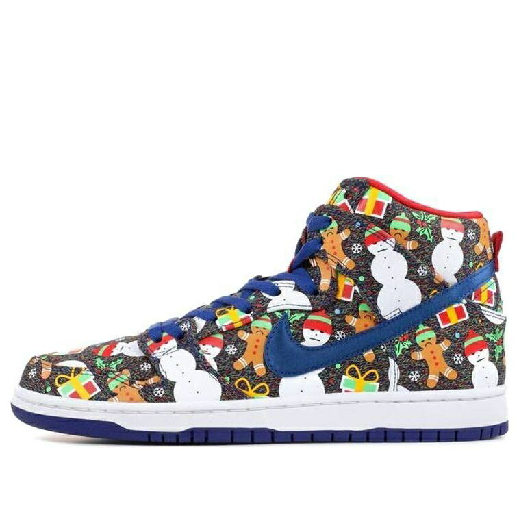 ナイキ エスビー ダンク プロ ハイ クリスマス 黒色 ブラック 青色 ブルー UGLY SWEATER スニーカー メンズ NIKE X CONCEPTS SB DUNK PRO HIGH CHRISTMAS 2017 881758-446 / BLACK BLUE