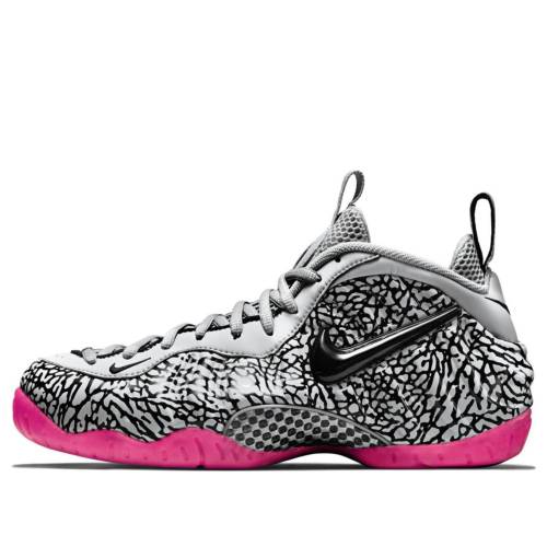 ナイキ フォームポジット プロ 灰色 グレー 黒色 ブラック ピンク エアフォームポジットプロ ELEPHANT PRINT スニーカー メンズ NIKE AIR FOAMPOSITE PRO PRM 616750-002 / WOLF GREY BLACK HYPER PINK