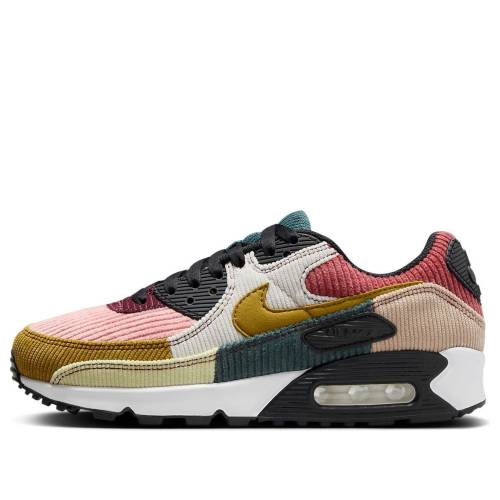 ナイキ マックス 黒いこと 黒いこと 赤 赤いこと エア湖マックス \u0027MULTICOLOR CORDUROY\u0027 スニーカー レディース NIKE (WMNS) AIR MAX 90 \u0027MULTI-COLOR FB8455-001 / BLACK BRONZINE RED STARDUST
