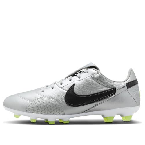 ナイキ 割り増し金 ブーツ しろがね色 しろがね色 黒いこと 黒いこと \u0027METALLIC SILVER\u0027 スニーカー メンズ NIKE PREMIER 3 FG BOOTS AT5889-004 / METALLIC SILVER VOLT BLACK