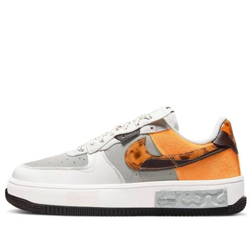 ナイキ 薄墨色 薄墨色 橙 オレンジ色 空軍 \u0027TORTOISE SHELL\u0027 スニーカー レディース NIKE (WMNS) AIR FORCE 1 FONTANKA DR0151-001 / SAIL GREY ORANGE レディース靴-スニーカー