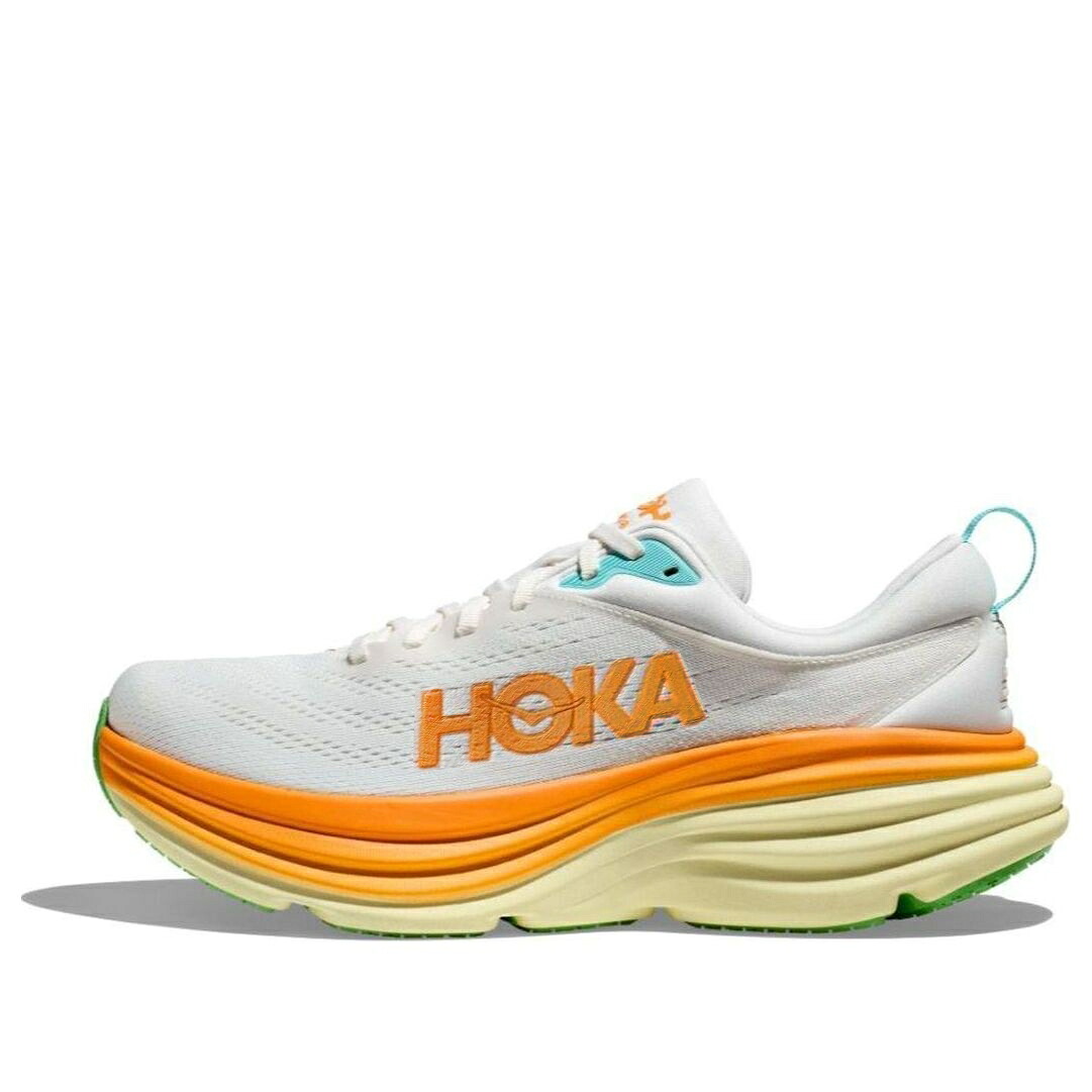 ホカオネオネ ブランク 白色 ホワイト 橙 オレンジ 'BLANC SOLAR' スニーカー メンズ HOKA ONE ONE HOKA ONE BONDI 8 DE BLANC 1123202-BNCS / WHITE ORANGE|スニケス