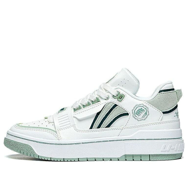 リーニン 洟垂れ小僧 白いこと 白いこと 緑 緑であること \u0027WHITE GREEN\u0027 スニーカー メンズ LI-NING BADFIVE ROOKIE LOW ABCT061-2 / WHITE GREEN