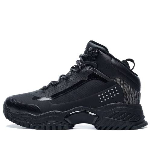 リーニン 点火装置 冬季 ウォーム フリース 黒いこと 黒いこと \u0027BLACK\u0027 スニーカー レディース LI-NING (WMNS) CONQUEROR LITE WINTER WARM FLEECE AGLT184-1 / BLACK