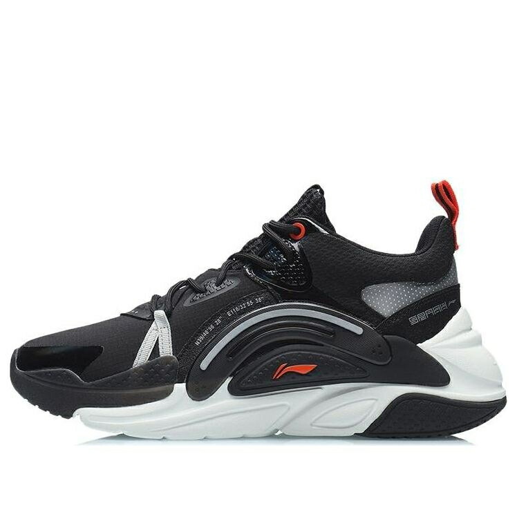 リーニン 黒色 ブラック 銀色 シルバー BLACK SILVER スニーカー メンズ LI-NING SPARK AGLR015-3 / BLACK SILVER