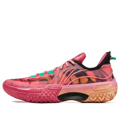 リーニン サクラ色 橙 オレンジ色 黒いこと 黒いこと \u0027TRANSFORM\u0027 スニーカー メンズ LI-NING JIE AO LOW ABFU019-12 / PINK ORANGE BLACK
