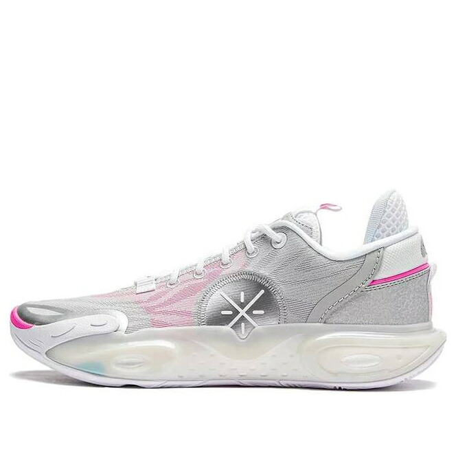 リーニン ウェイド シティ しろがね色 しろがね色 白いこと 白いこと サクラ色 \u0027SILVER PINK\u0027 スニーカー メンズ LI-NING WADE ALL CITY ABAU023-10 / SILVER WHITE PINK