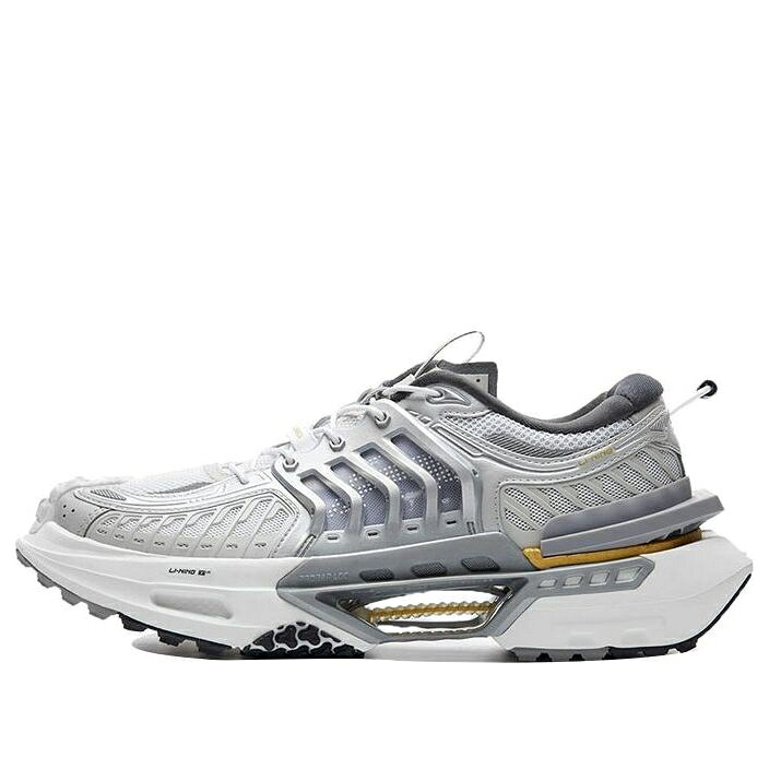 リーニン 薄墨色 薄墨色 白いこと 白いこと しろがね色 しろがね色 \u0027GREY SILVER\u0027 スニーカー メンズ LI-NING XUANKONG AGLR041-20 / GREY WHITE SILVER