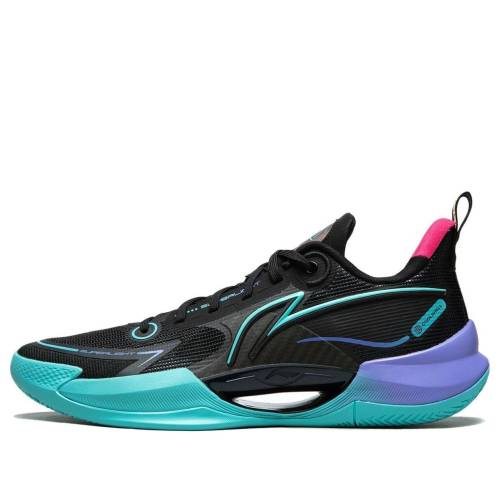 リーニン ウルトラ 緑 緑であること 黒いこと 黒いこと 紫 パープル サクラ色 \u0027BLACK PURPLE\u0027 スニーカー メンズ LI-NING ULTRA LIGHT V2 GREEN ABAT029-4 / BLACK GREEN PURPLE PINK