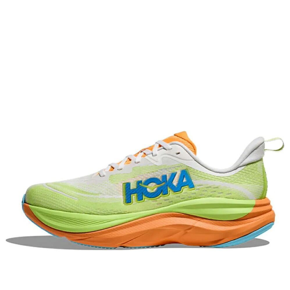 ホカオネオネ 緑 緑であること 橙 オレンジ色 \u0027FROST FLARE\u0027 スニーカー メンズ HOKA ONE ONE HOKA ONE SKYFLOW SOLAR 1155111-FSTS / GREEN ORANGE