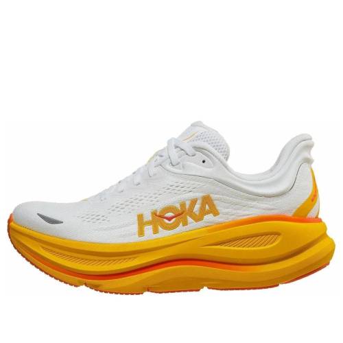 ホカオネオネ 白色 ホワイト 橙 オレンジ WHITE ORANGE スニーカー レディース HOKA ONE ONE (WMNS) HOKA ONE BONDI 9 1162012-FNF / WHITE ORANGE