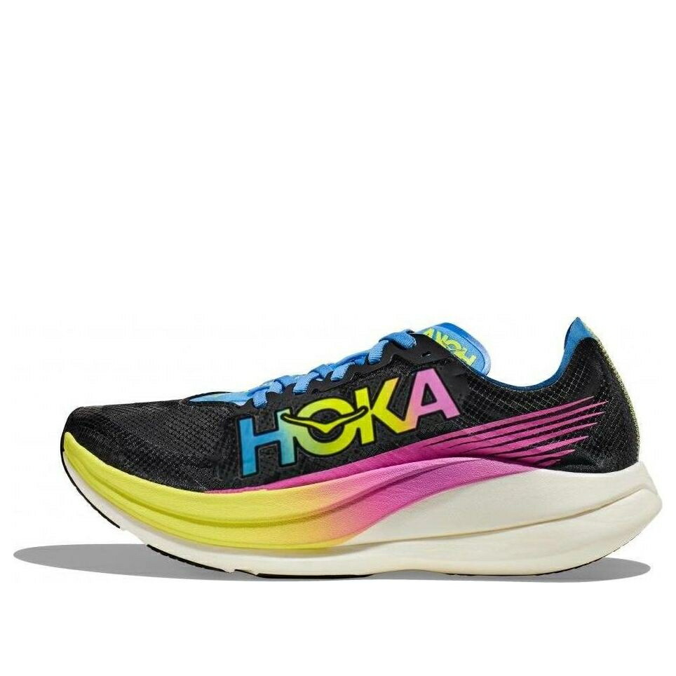 ホカオネオネ 黒色 ブラック 虹色 レインボー \'BLACK RAINBOW\' スニーカー メンズ HOKA ONE ONE HOKA ONE ROCKET X 2 1127927-BKML / BLACK RAINBOW