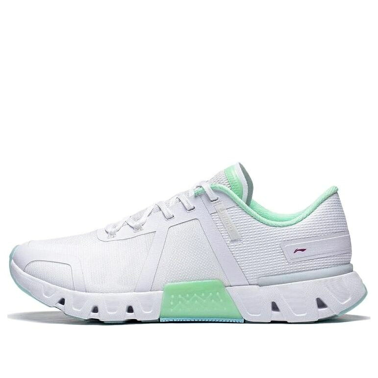 リーニン 白いこと 白いこと 緑 緑であること 青味 青み \u0027WHITE GREEN\u0027 スニーカー レディース LI-NING (WMNS) LING AFVT004-17 / WHITE GREEN BLUE