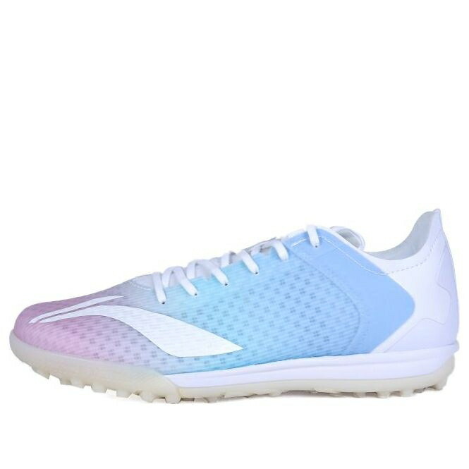 リーニン ブラスト 白色 ホワイト 青色 ブルー 紫 パープル COTTON CANDY ジュニア キッズ LI-NING (GS) BLAST TF ASTR020-1 / WHITE BLUE PURPLE ベビー マタニティ スニーカー