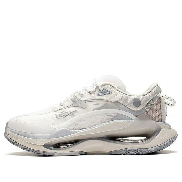 リーニン 白いこと 白いこと 薄墨色 薄墨色 \u0027WHITE GREY\u0027 スニーカー メンズ LI-NING INFINITY AZGS085-2 / WHITE GREY