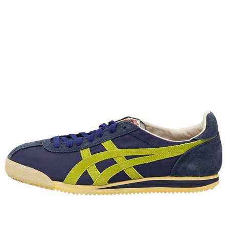 紺色 米国海軍 菩提樹 オニツカタイガー \u0027NAVY LIME\u0027 スニーカー メンズ ONITSUKA TIGER ONITSUKA TIGER CORSAIR D321N-5089 / NAVY LIME