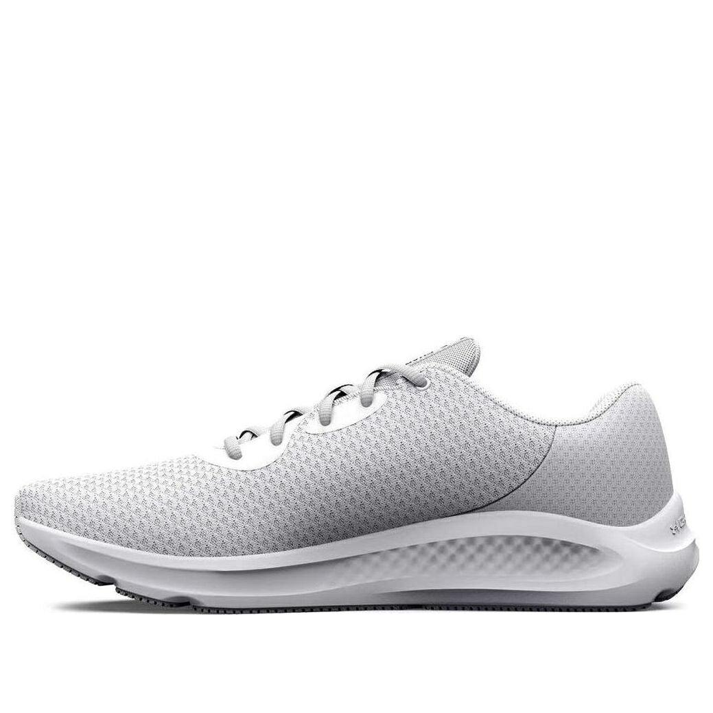 スニーカー 運動すること靴 薄墨色 薄墨色 白いこと 白いこと アンダーアーマー \u0027GREY WHITE\u0027 スニーカー メンズ UNDER ARMOUR UNDER ARMOUR CHARGED PURSUIT 3 RUNNING SHOES 3024878-101 / GREY WHITE