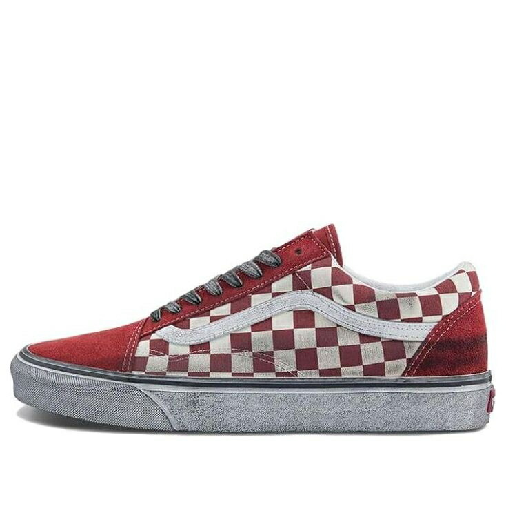 ヴァンズ バンズ 赤 赤いこと 白いこと 白いこと 年寄りの学院 \u0027CHECK WHITE\u0027 スニーカー メンズ VANS OLD SKOOL STRESSED RED VN0007NTY52 / CHECK RED WHITE