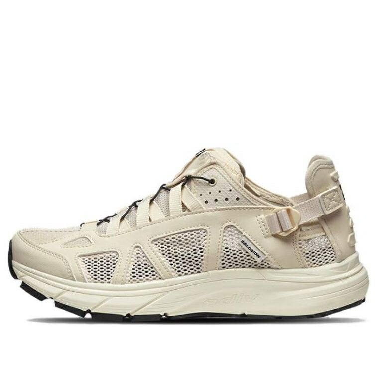 サロモン レザー ベージュ 灰色 グレー ALMOND VANILA スニーカー メンズ SALOMON TECHSONIC LEATHER ADVANCED MILK 474385 / BEIGE GREY