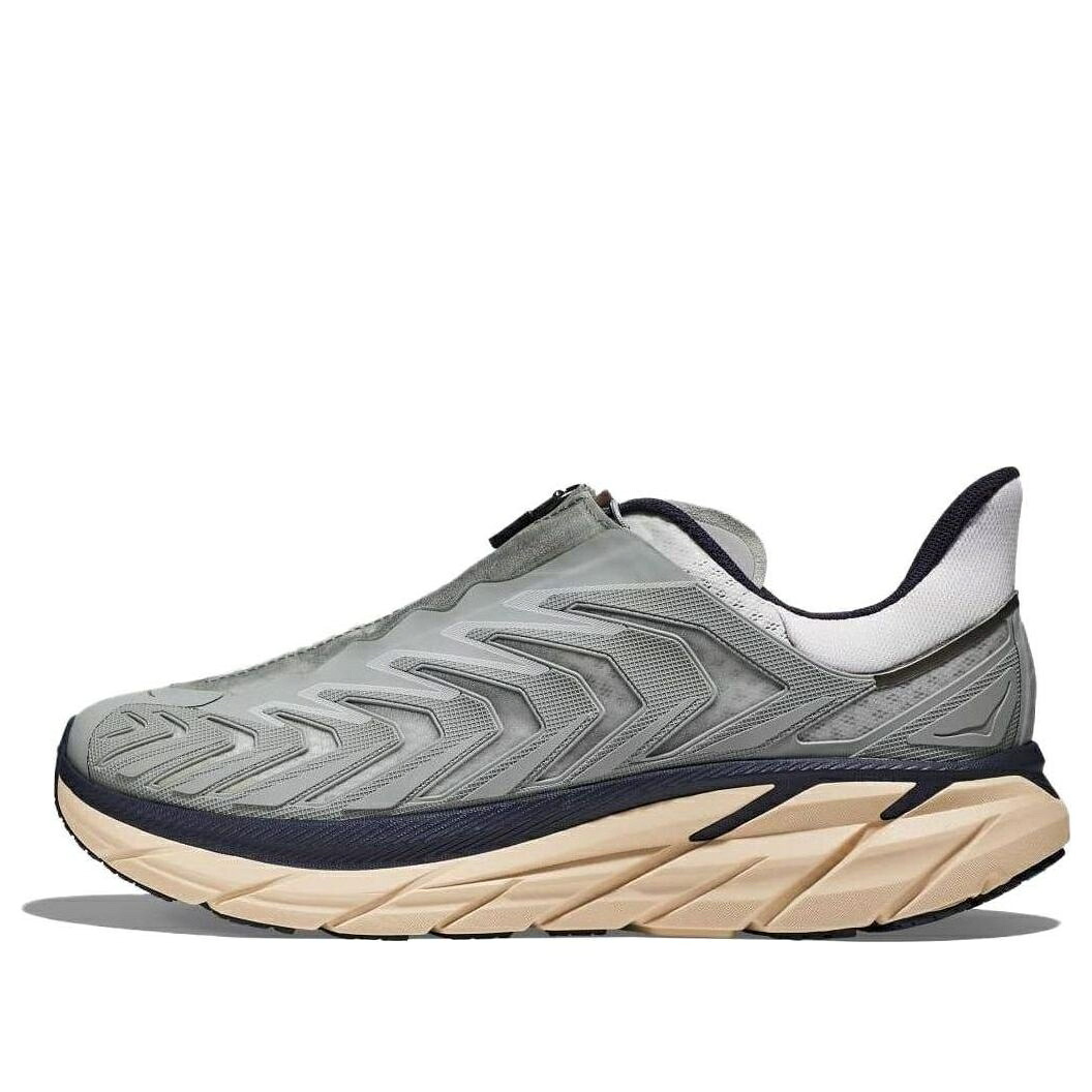 ホカオネオネ 薄墨色 薄墨色 ベージュ 黒いこと 黒いこと \u0027GREY BEIGE\u0027 スニーカー メンズ HOKA ONE ONE HOKA ONE PROJECT CLIFTON KNITTED RUNNING 1127924-LSSD / GREY BEIGE BLACK