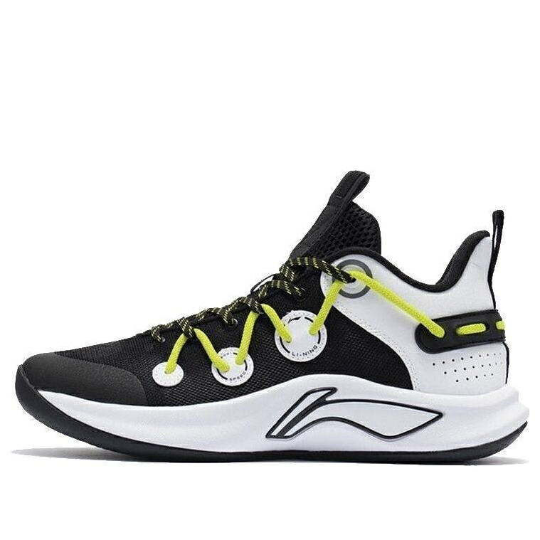 リーニン スピード チーム 黒色 ブラック 白色 ホワイト 'BLACK WHITE' スニーカー メンズ LI-NING SPEED TEAM ABPR045-1 / BLACK WHITE