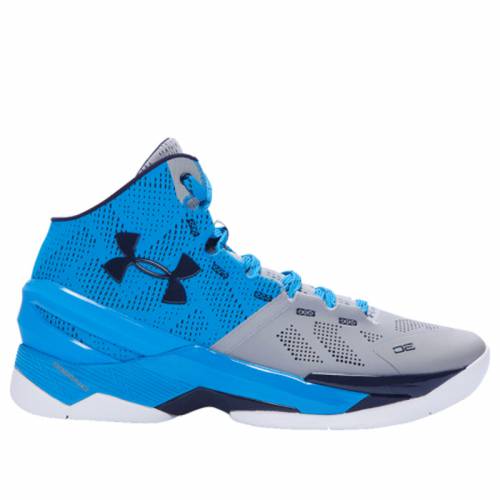 Under Armour カリー バスケットボール 銀色 スチール 紺色 ネイビー アンダーアーマー Electric Blue スニーカー メンズ Curry 2 Basketball Shoes Sneakers Steel Electric Bluemidnight Navy Salon Raquet De