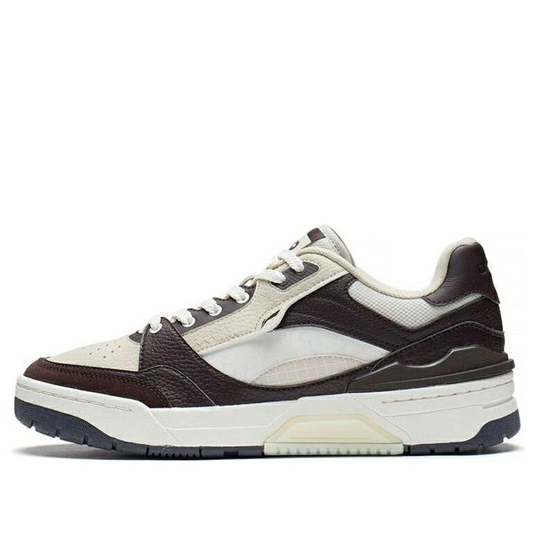 リーニン 茶色 ブラウン 黒色 ブラック 白色 ホワイト 'BLACK WHITE' スニーカー メンズ LI-NING RSR 101 LOW BROWN ABCS087-8 / BLACK BROWN WHITE