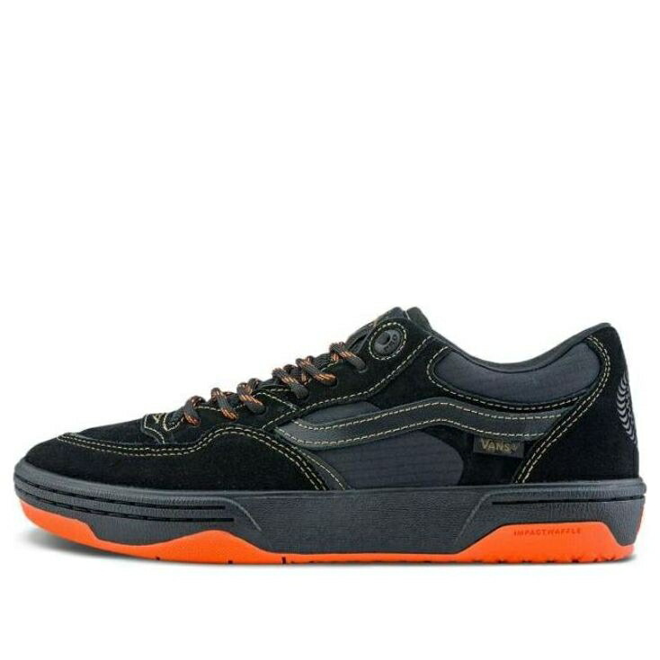 ヴァンズ バンズ スニーカー 運動靴 黒色 ブラック 橙 オレンジ 'BLACK' スニーカー メンズ VANS ROWAN 2 X SPITFIRE WHEELS SHOES VN0A2Z3IBFM / BLACK ORANGE