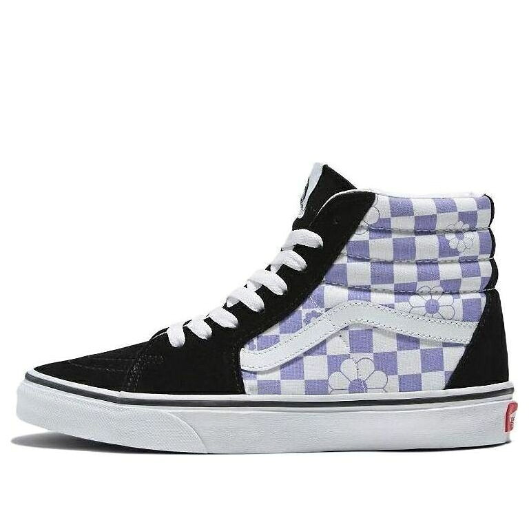 ヴァンズ バンズ 滑る御機嫌 黒いこと 黒いこと \u0027FLORAL CHECK\u0027 スニーカー メンズ VANS SK8-HI VN0007NSO95 / LAVENDER BLACK