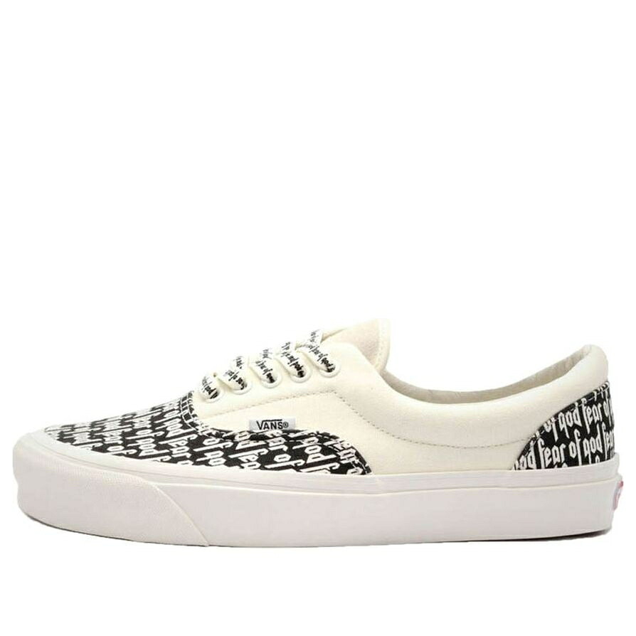 ヴァンズ バンズ 黒いこと 黒いこと フィアーオブゴッド \u0027COLLECTION WHITE\u0027 スニーカー メンズ VANS X FEAR OF GOD ERA 95 DX 2 VN0A3MQ5PZP / MARSHMALLOW BLACK PRINT