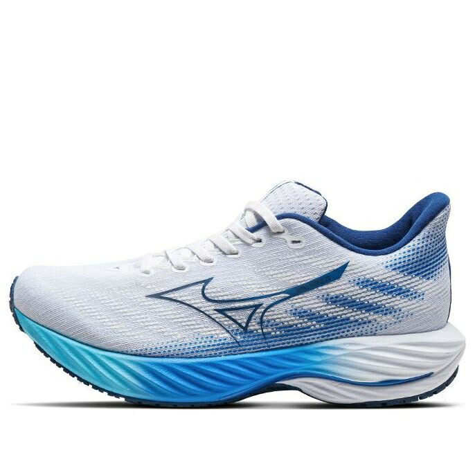 ミズノ ウェーブ ウェイブ 白色 ホワイト 青色 ブルー WHITE BLUE スニーカー メンズ MIZUNO WAVE RIDER 28 ESTATE J1GC240301 / WHITE ESTATE BLUE MUGEN BLUE