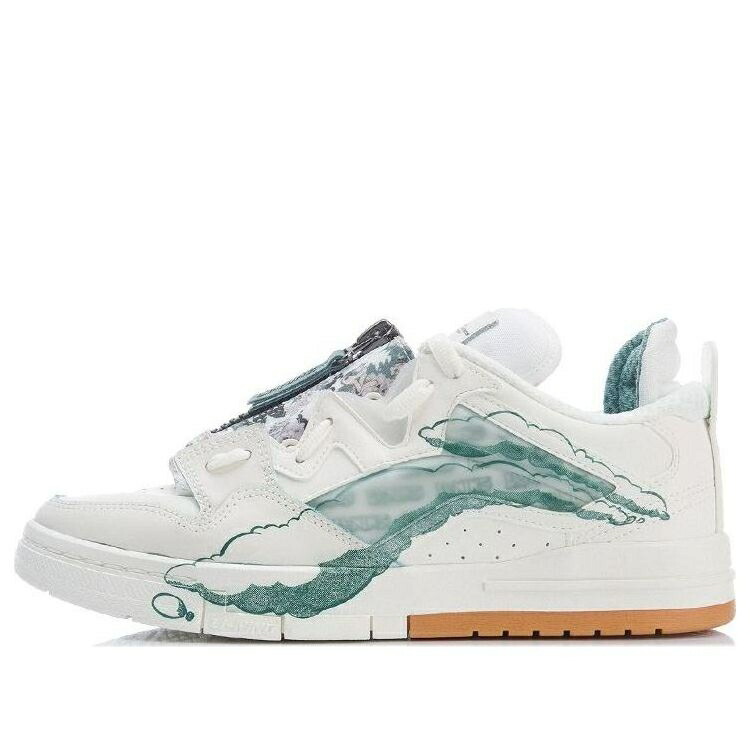 リーニン ウェーブ ウェイブ プロ 緑 グリーン 白色 ホワイト 茶色 ブラウン OG_SLICK 'WHITE BROWN' スニーカー レディース LI-NING (WMNS) WAVE PRO X GREEN AECR046-1 / WHITE GREEN BROWN