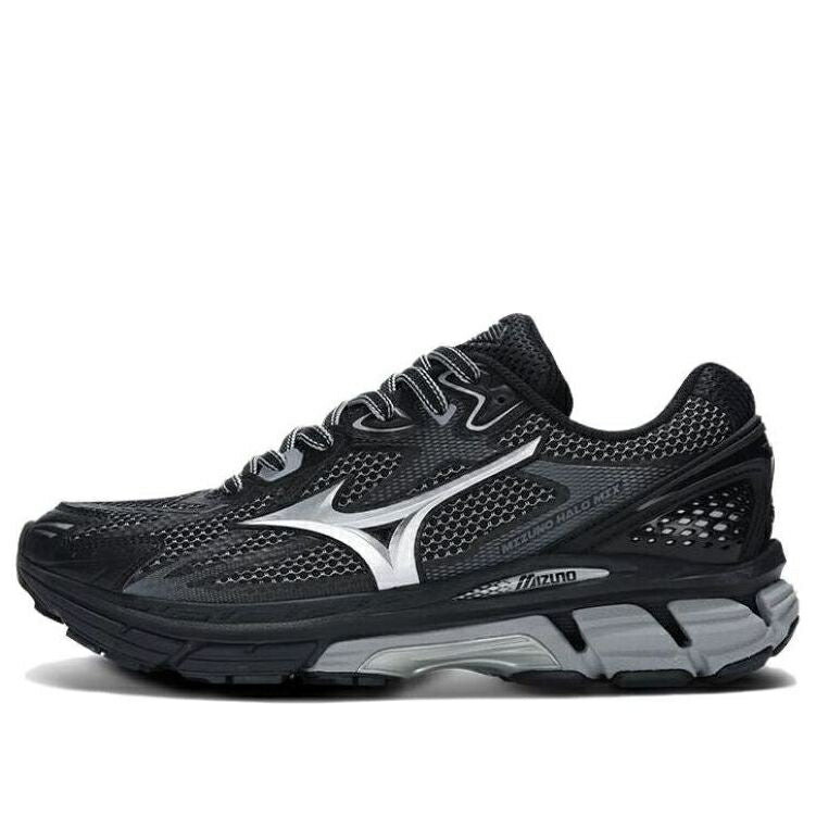ミズノ 黒色 ブラック 銀色 シルバー BLACK SILVER スニーカー メンズ MIZUNO HALO MIX D1GH240801 / BLACK SILVER