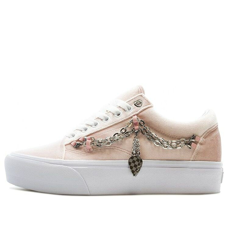ヴァンズ バンズ 白いこと 白いこと 年寄りの学校 \u0027CHAIN BRIDE\u0027 スニーカー レディース VANS (WMNS) OLD SKOOL PLATFORM - BLUSHING VN0A3B3U4肺結核 / BLUSHING BRIDE WHITE