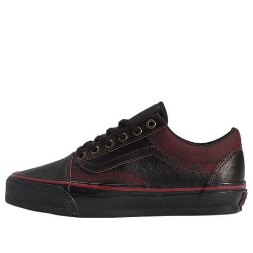 ヴァンズ バンズ プレミアム 赤 レッド 黒色 ブラック オールドスクール DARK RUBAWAY スニーカー メンズ VANS X TANIA CRUZ OLD SKOOL PREMIUM RED RUB-AWAY VN000EDAKRK / DARK RED BLACK