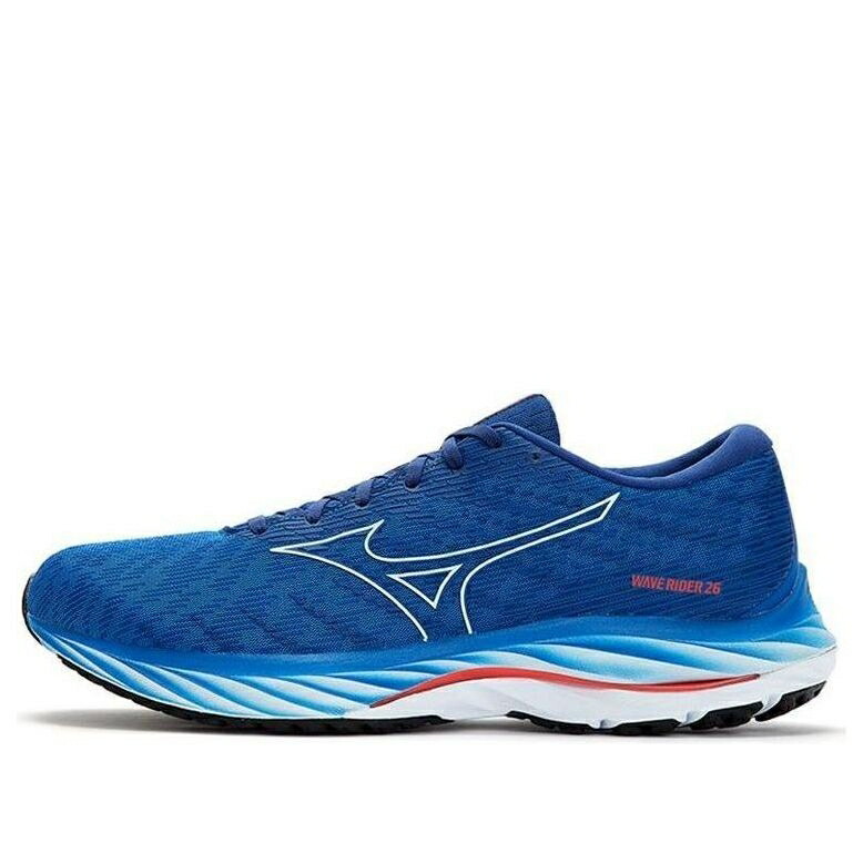 ミズノ ウェーブ ウェイブ 青色 ブルー 白色 ホワイト BLUE WHITE スニーカー メンズ MIZUNO WAVE RIDER 26 J1GC220305 / BLUE WHITE