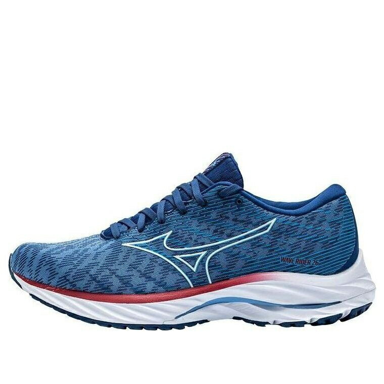 ミズノ ウェーブ ウェイブ 青色 ブルー 赤 レッド BLUE スニーカー メンズ MIZUNO WAVE RIDER 26 J1GC220355 / BLUE RED