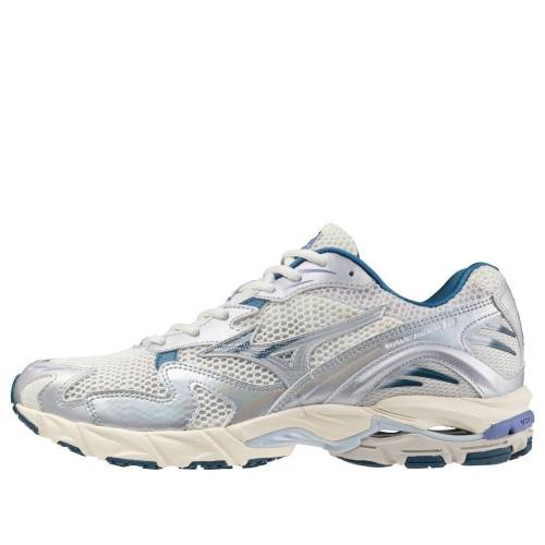 ミズノ ウェーブ ウェイブ 銀色 シルバー 白色 ホワイト 青色 ブルー 'WHITE BLUE' スニーカー メンズ MIZUNO WAVE RIDER 10 SILVER D1GA243101 / WHITE SILVER BLUE