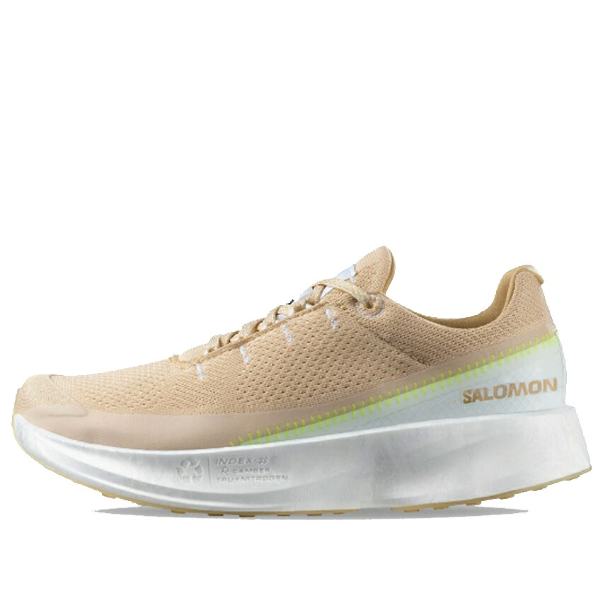 サロモン 白いこと 白いこと 黄味がかった 黄色 \u0027HAZELNUT\u0027 スニーカー レディース SALOMON (WMNS) INDEX 02 471218 / L47121800 WHITE HAZELNUT SAFETY YELLOW