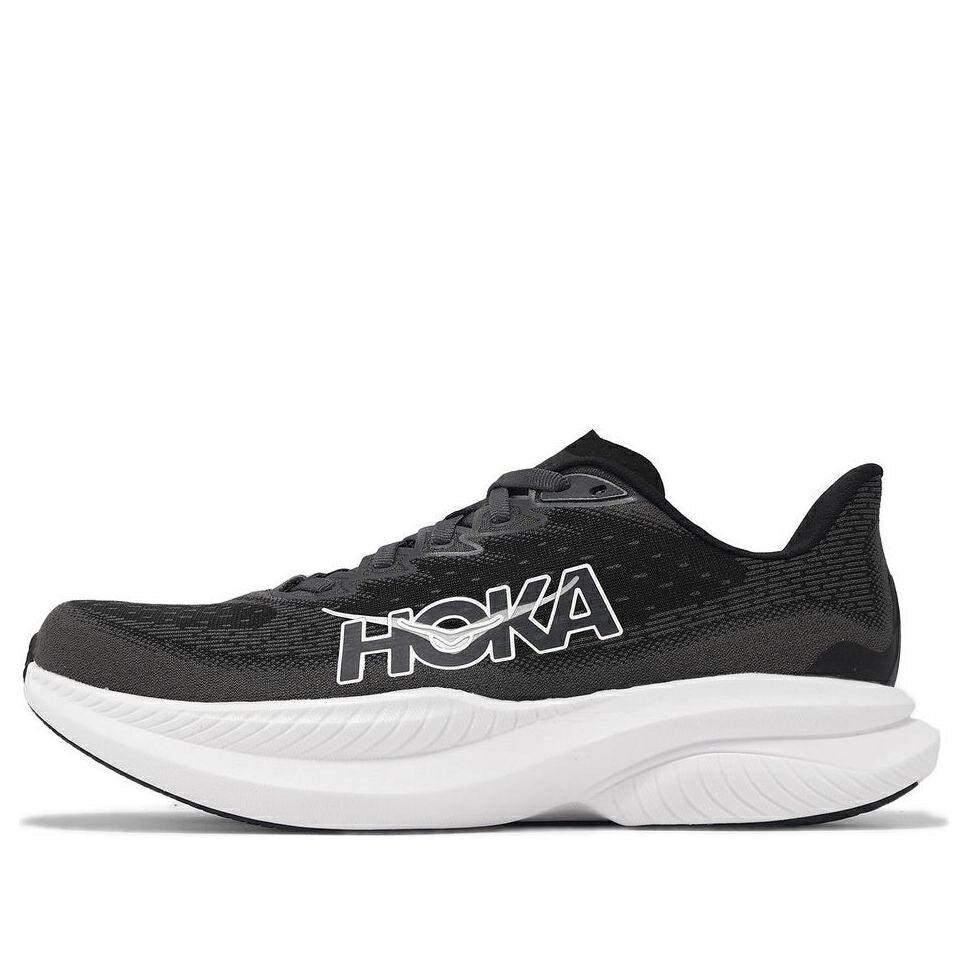 ホカオネオネ 黒色 ブラック 白色 ホワイト 'BLACK WHITE' スニーカー メンズ HOKA ONE ONE HOKA ONE MACH 6 WIDE 1147833-BWHT / BLACK WHITE
